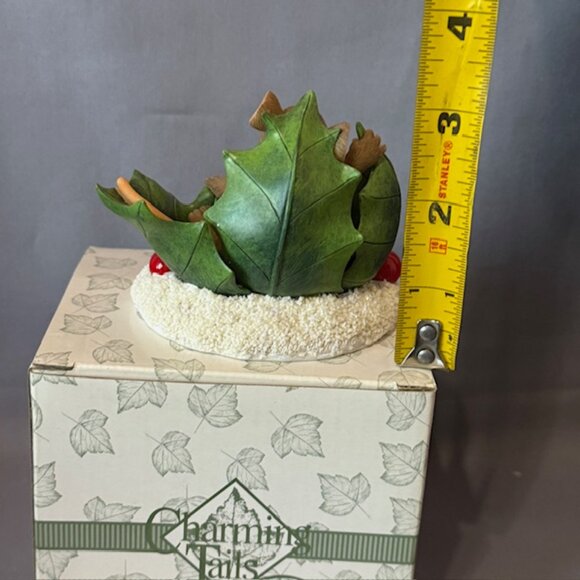 Vintage Charming Tails Figurine Mouse Fitz Floyd Christmas Happy Holly Days Box - Picture 3 of 4